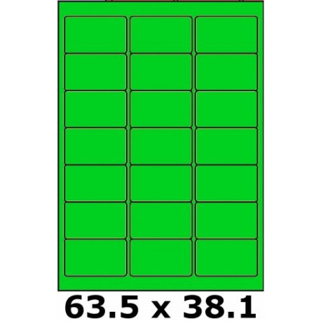 Étiquettes 63.5 x 38.1 vert vif 2614