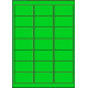 Étiquettes 63.5 x 38.1 vert vif 2614