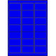 Étiquettes 63.5 x 38.1 bleu vif 2617