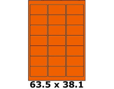 Étiquettes 63.5 x 38.1 orange vif 4028