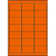 Étiquettes 63.5 x 38.1 orange vif 4028