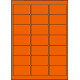 Étiquettes 63.5 x 38.1 orange vif 4028