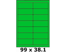 Étiquettes 99 x 38.1 vert vif 2626
