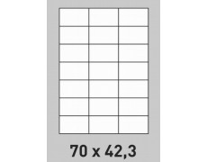 Étiquette 70 x 42.3 Coins Vifs  par 500  2649