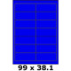 Étiquettes 99 x 38.1 bleu vif 2627