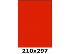 Étiquettes 210 x 297 rouge vif 2633