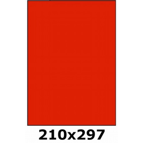 Étiquettes 210 x 297 rouge vif 2633
