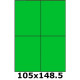 Étiquettes 105 x 148.5 vert vif 3392
