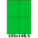 Étiquettes 105 x 148.5 vert vif 3392
