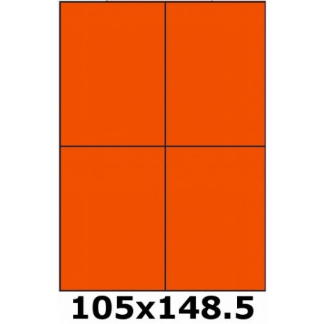 Étiquettes 105 x 148.5 orange vif 4029