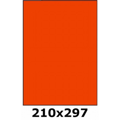 Étiquettes 210 x 297 orange vif 4030