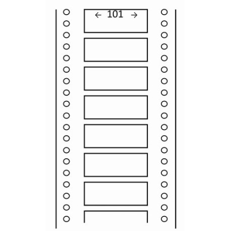Étiquettes 101 x 36.1 - 1 de front 0258
