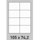 Étiquette 105 x 74.2 Coins Vifs par 500 3154