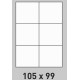 Étiquette 105 x 99 Coins Vifs par 500 2652