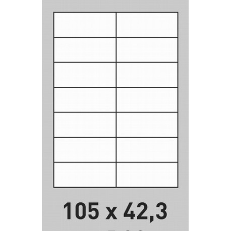 Étiquette 105 x 42.3 Coins Vifs par 100 1417