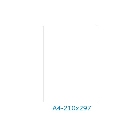 Étiquette 210 x 297  Polyester Blanc Mat  Adhésif BS5609