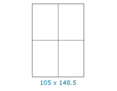 Étiquette 105 x 148.5 Polyester Blanc Mat Adhésif Permanent Renforcé Agréé BS5609