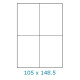 Étiquette 210 x 148.5 Polyester Blanc Mat Adhésif Permanent Renforcé Agréé BS5609