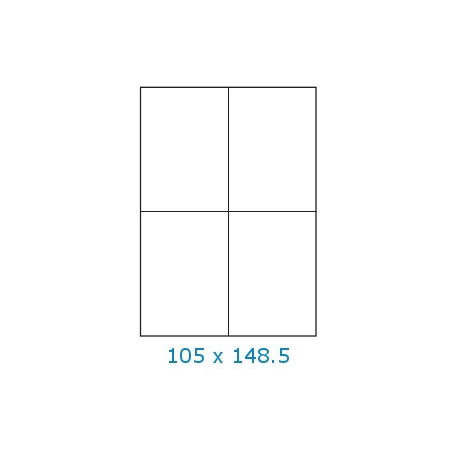 Étiquette 210 x 148.5 Polyester Blanc Mat Adhésif Permanent Renforcé Agréé BS5609