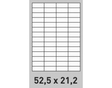  Étiquette planche A4  adhésif permanent 52.5 x 21.2