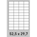  Étiquette planche A4  adhésif permanent 52.5 x 29.7