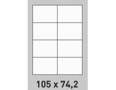  Étiquette 105 x 74.2 planche A4  adhésif permanent 