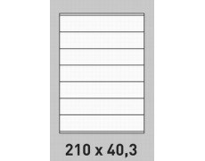  Étiquette 210 x 40.3 planche A4  adhésif permanent 