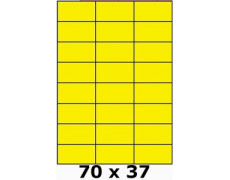 Étiquettes A4 adhésives permanent 70 x 37 jaune fluo 3160
