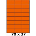Étiquettes A4 adhésives permanent 70 x 37 orange fluo 4033