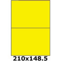 Étiquettes A4 adhésives permanent 210 x 148.5 jaune fluo 3670