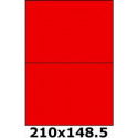 Étiquettes A4 adhésives permanent 210 x 148.5 rouge fluo 3671
