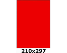 Étiquettes A4 adhésives permanent 210 x 297 rouge fluo 3395