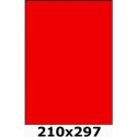 Étiquettes A4 adhésives permanent 210 x 297 rouge fluo 3395