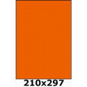 Étiquettes A4 adhésives permanent 210 x 297 orange fluo 4034