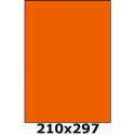 Étiquettes A4 adhésives permanent 210 x 297 orange fluo 4034