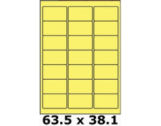 Étiquettes autocollantes 63.5 x 38.1 jaune vif