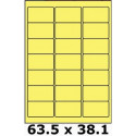 Étiquettes autocollantes 63.5 x 38.1 jaune vif