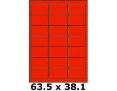 Étiquettes autocollantes 63.5 x 38.1 rouge vif