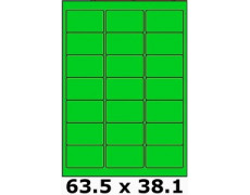 Étiquettes autocollantes 63.5 x 38.1 vert vif