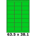 Étiquettes autocollantes 63.5 x 38.1 vert vif