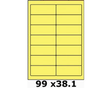 Étiquettes autocollantes 99 x 38.1 jaune vif