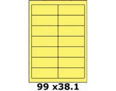 Étiquettes autocollantes 99 x 38.1 jaune vif