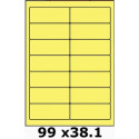 Étiquettes autocollantes 99 x 38.1 jaune vif