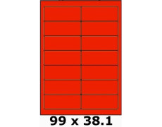 Étiquettes autocollantes 99 x 38.1 rouge vif