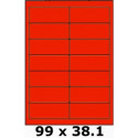 Étiquettes autocollantes 99 x 38.1 rouge vif