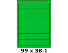 Étiquettes autocollantes 99 x 38.1 vert vif