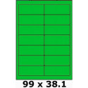 Étiquettes autocollantes 99 x 38.1 vert vif