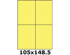 Étiquettes autocollantes 105 x 148.5 jaune vif