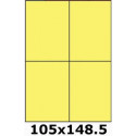 Étiquettes autocollantes 105 x 148.5 jaune vif