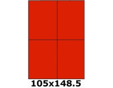 Étiquettes autocollantes 105 x 148.5 rouge vif